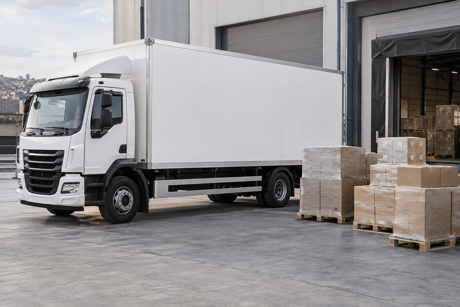 Forkliftle kamyona palet yükleme