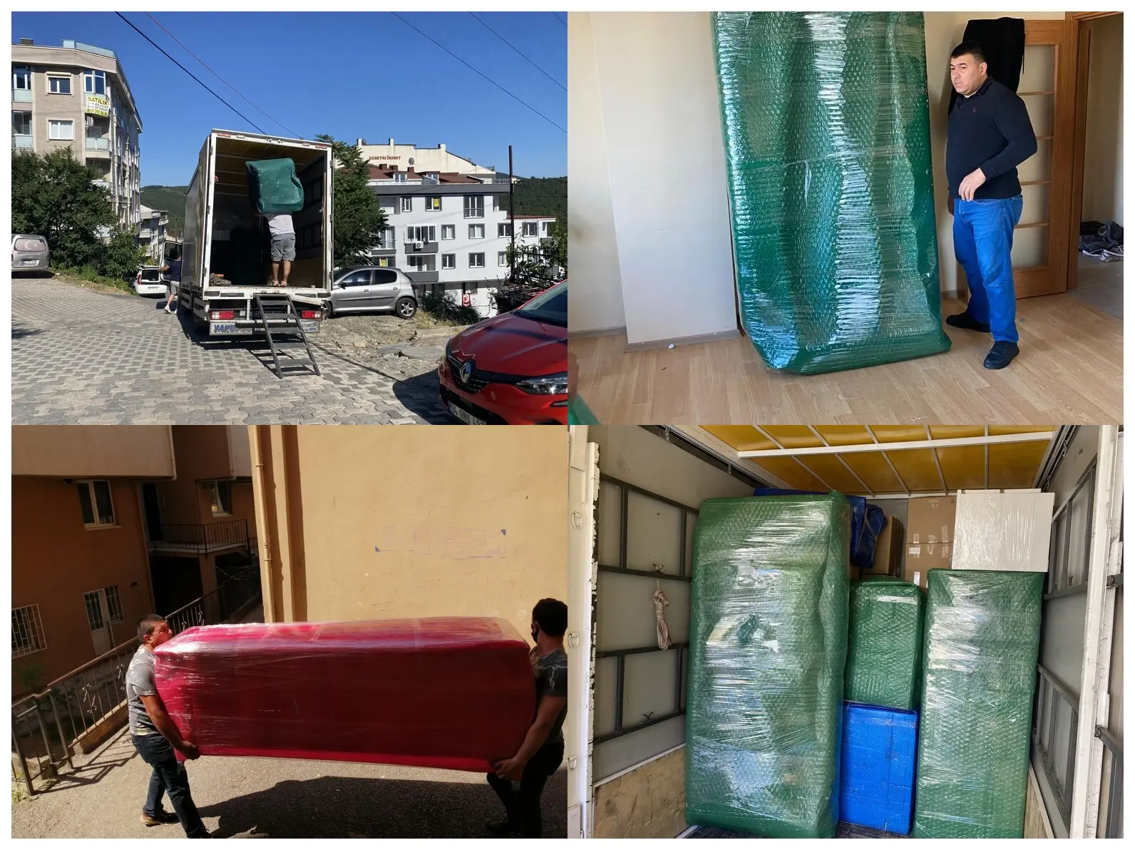 İstanbul evden eve nakliyat eşya paketleme ve kamyona yükleme çalışmaları